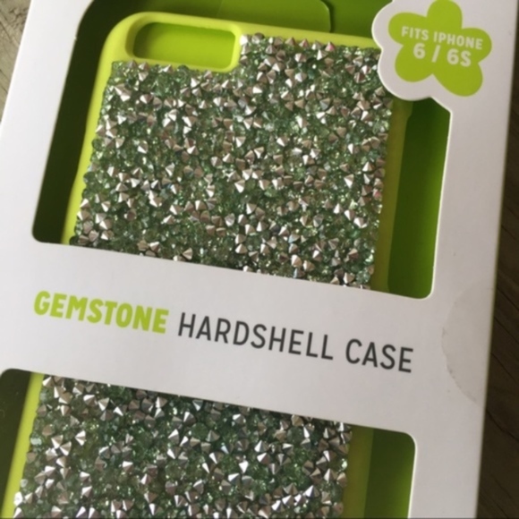 NEW iPhone 6/6s Lime Green Gemstone Phone Case - Picture 3 of 4